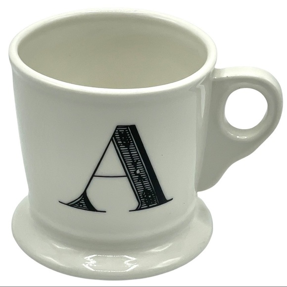 Anthropologie Other - Anthropologie “A” Monogram Initial Coffee Cup Mug Tea Art Deco